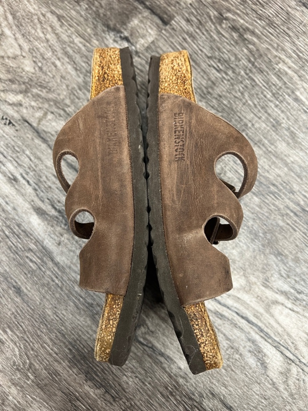 Birkenstock Brown Triple-Strap Suede Sandals size 38 - Picture 2 of 5